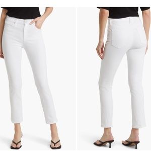AG Mari high waisted straight leg white jeans